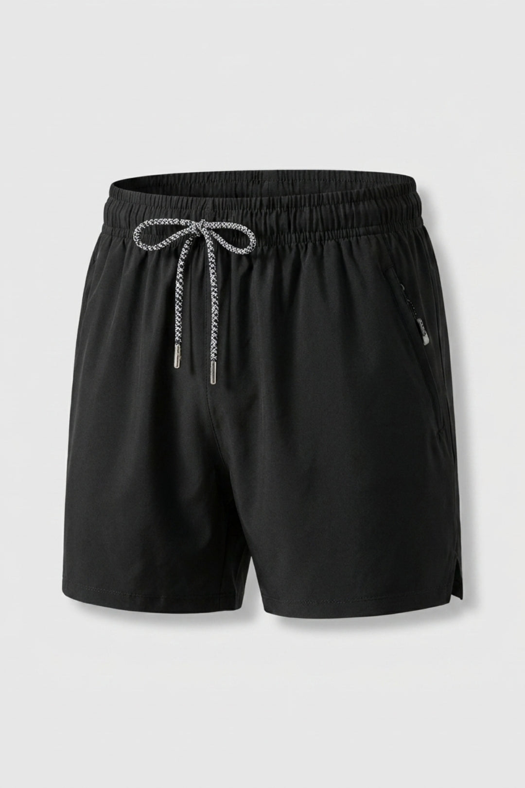 Heren Sport Short | Rits Zak | Zwarte Training Short