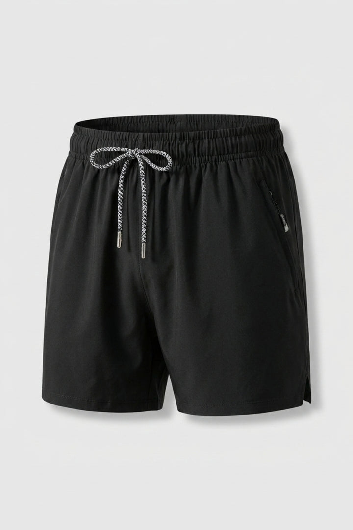 Heren Sport Short | Rits Zak | Zwarte Training Short
