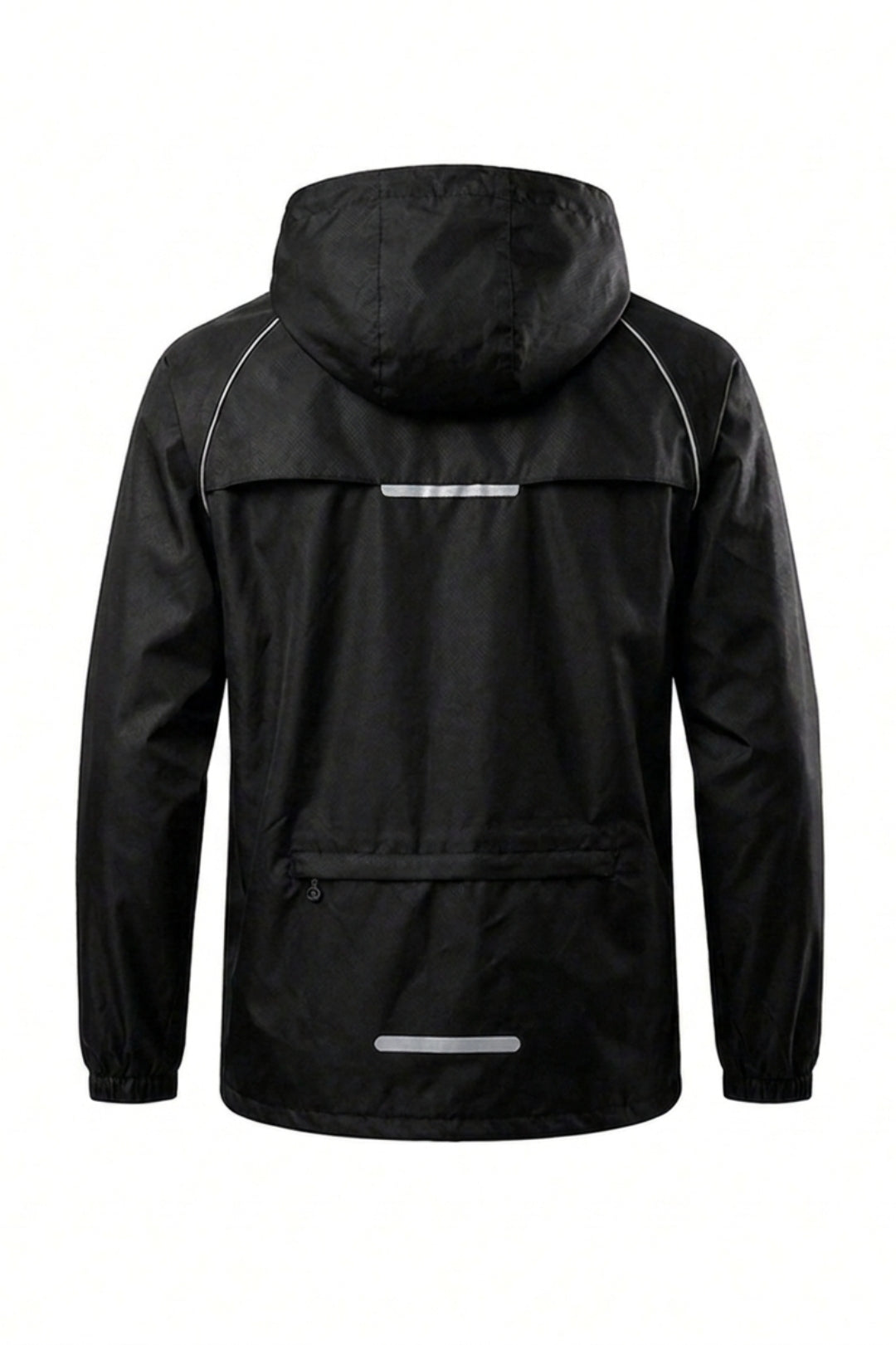 Heren Windbreaker Jacket | Reflecterende Details | Zwart Regenjack