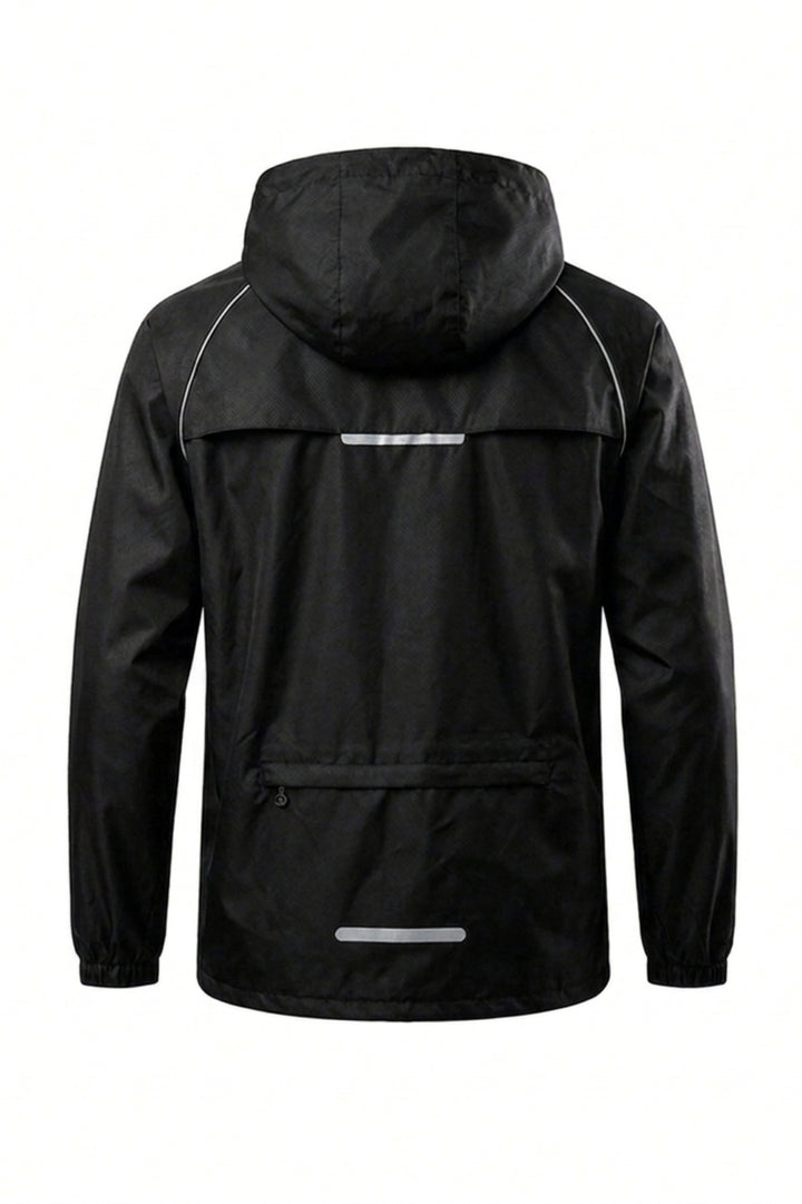 Heren Windbreaker Jacket | Reflecterende Details | Zwart Regenjack