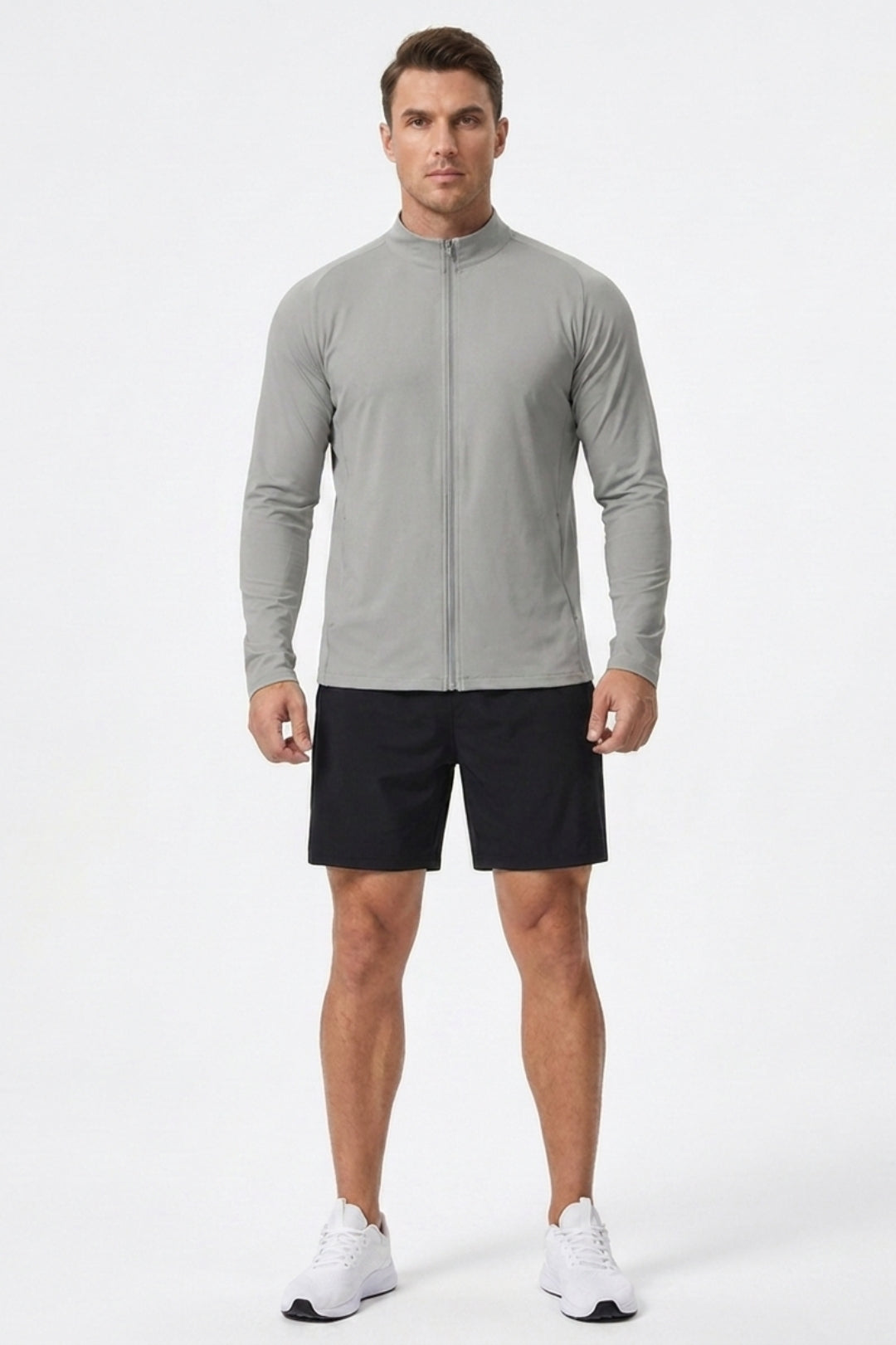 Heren Workout Jacket | Slim Fit | Zwart Performance Jack