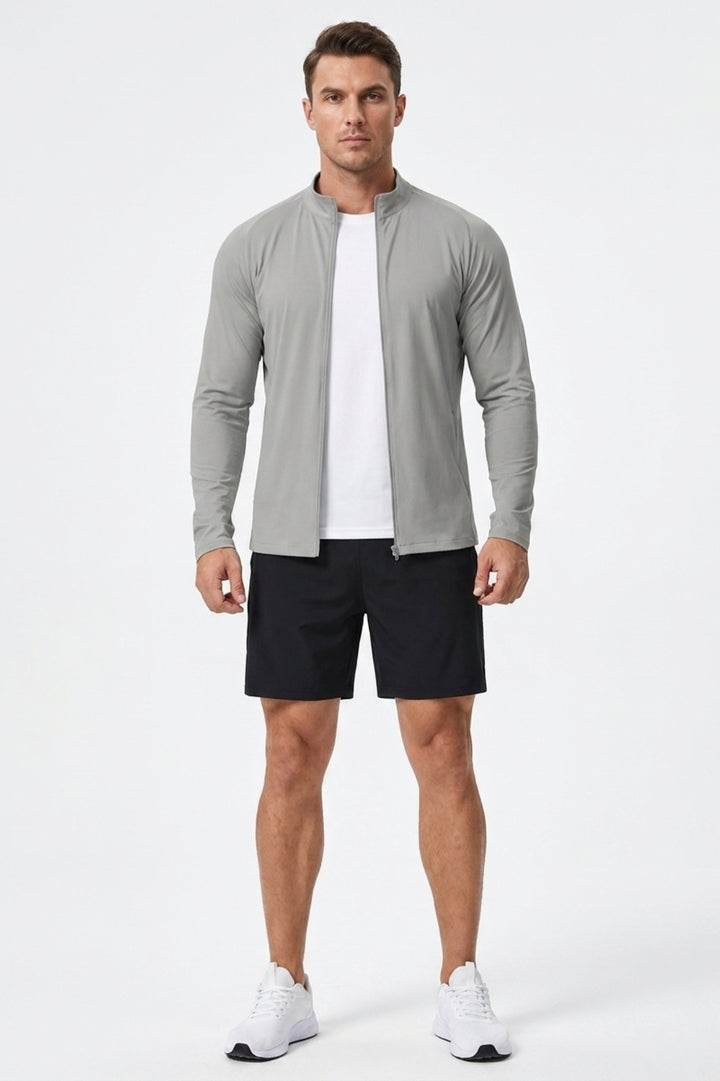 Heren Workout Jacket | Slim Fit | Zwart Performance Jack