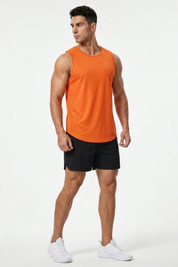 Heren Workout Tanktop | Ronde Hals | Mouwloze Gym Top