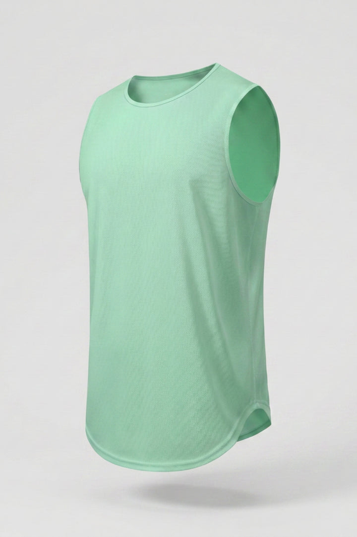 Heren Workout Tanktop | Ronde Hals | Mouwloze Gym Top