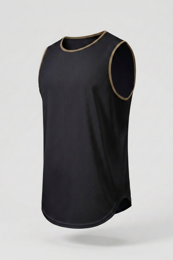 Heren Workout Tanktop | Ronde Hals | Mouwloze Gym Top