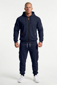 Men's Cargo Tracksuit | Zip Up Hoodie & Cargo Joggers