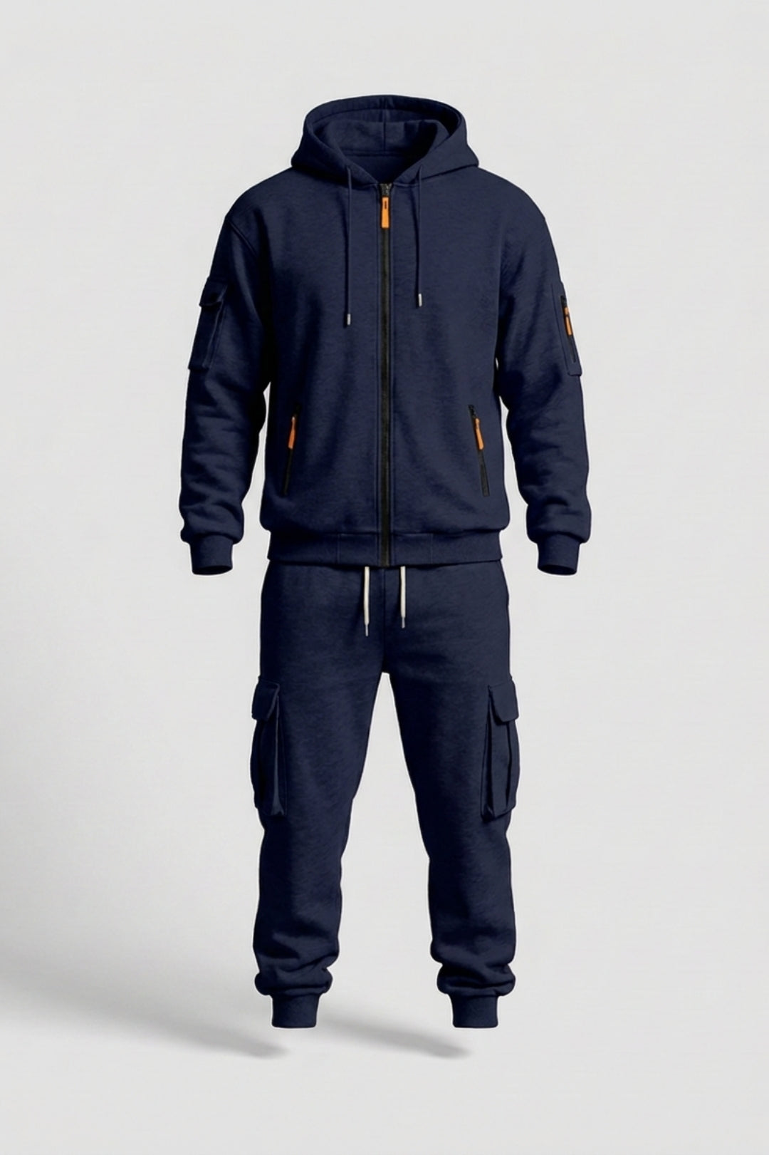 Men's Cargo Tracksuit | Zip Up Hoodie & Cargo Joggers
