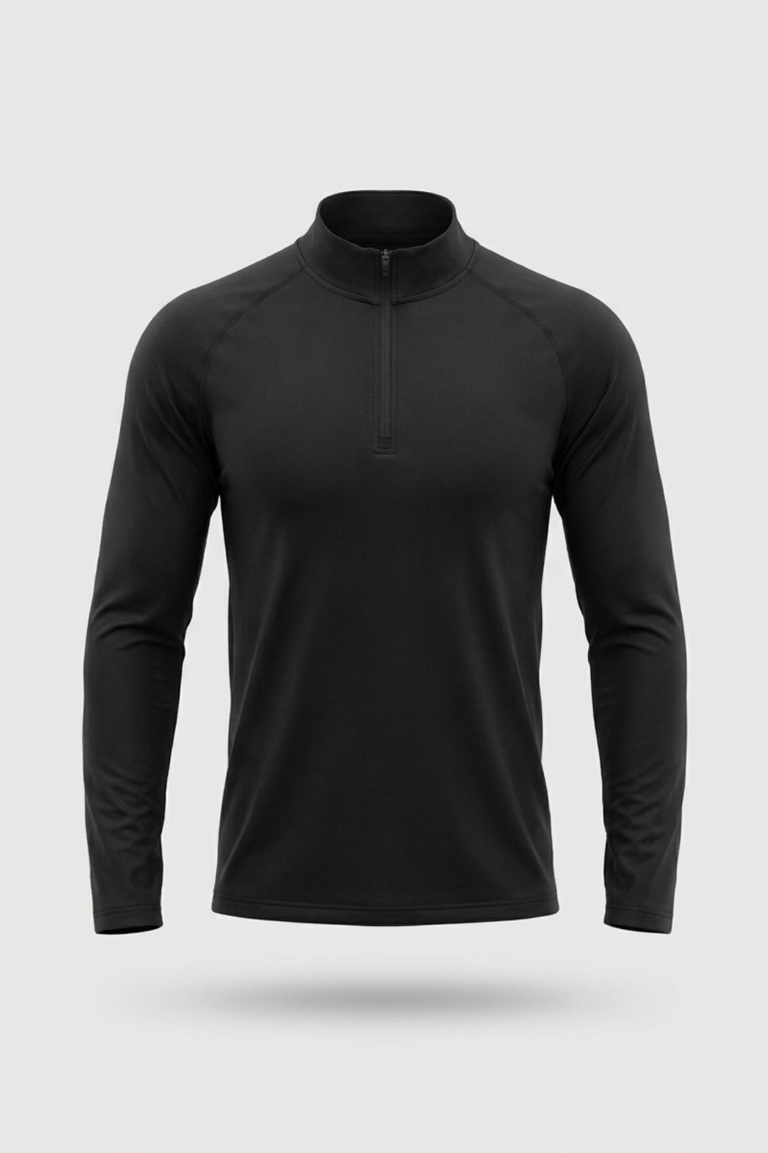 Men's Long Sleeve Sports Shirt | Slim Fit Half Zip Top