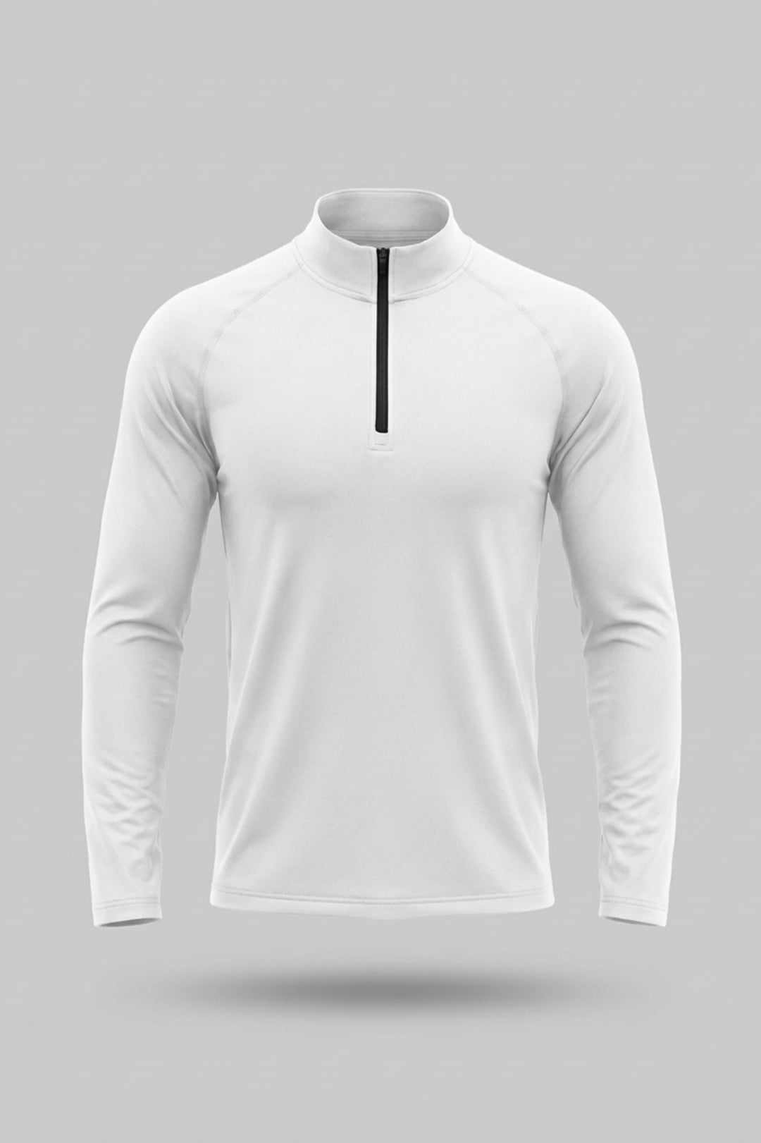 Men's Long Sleeve Sports Shirt | Slim Fit Half Zip Top