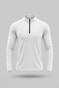 Men's Long Sleeve Sports Shirt | Slim Fit Half Zip Top