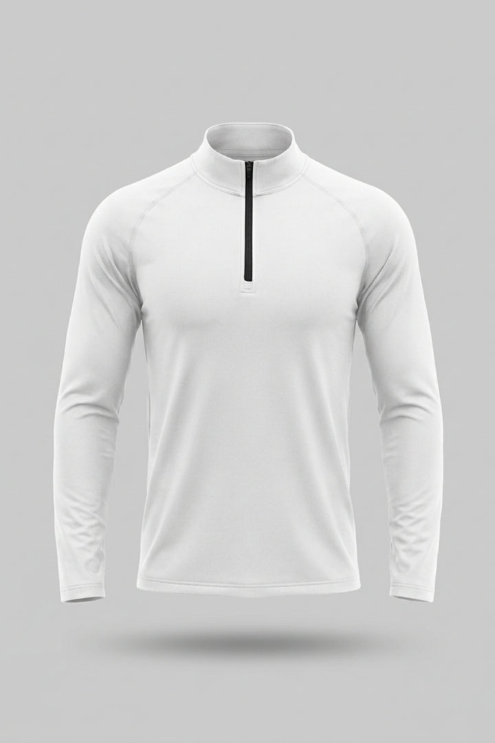 Men's Long Sleeve Sports Shirt | Slim Fit Half Zip Top