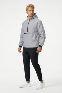 Men's Pullover Jacket | Lightweight Hooded Windbreaker