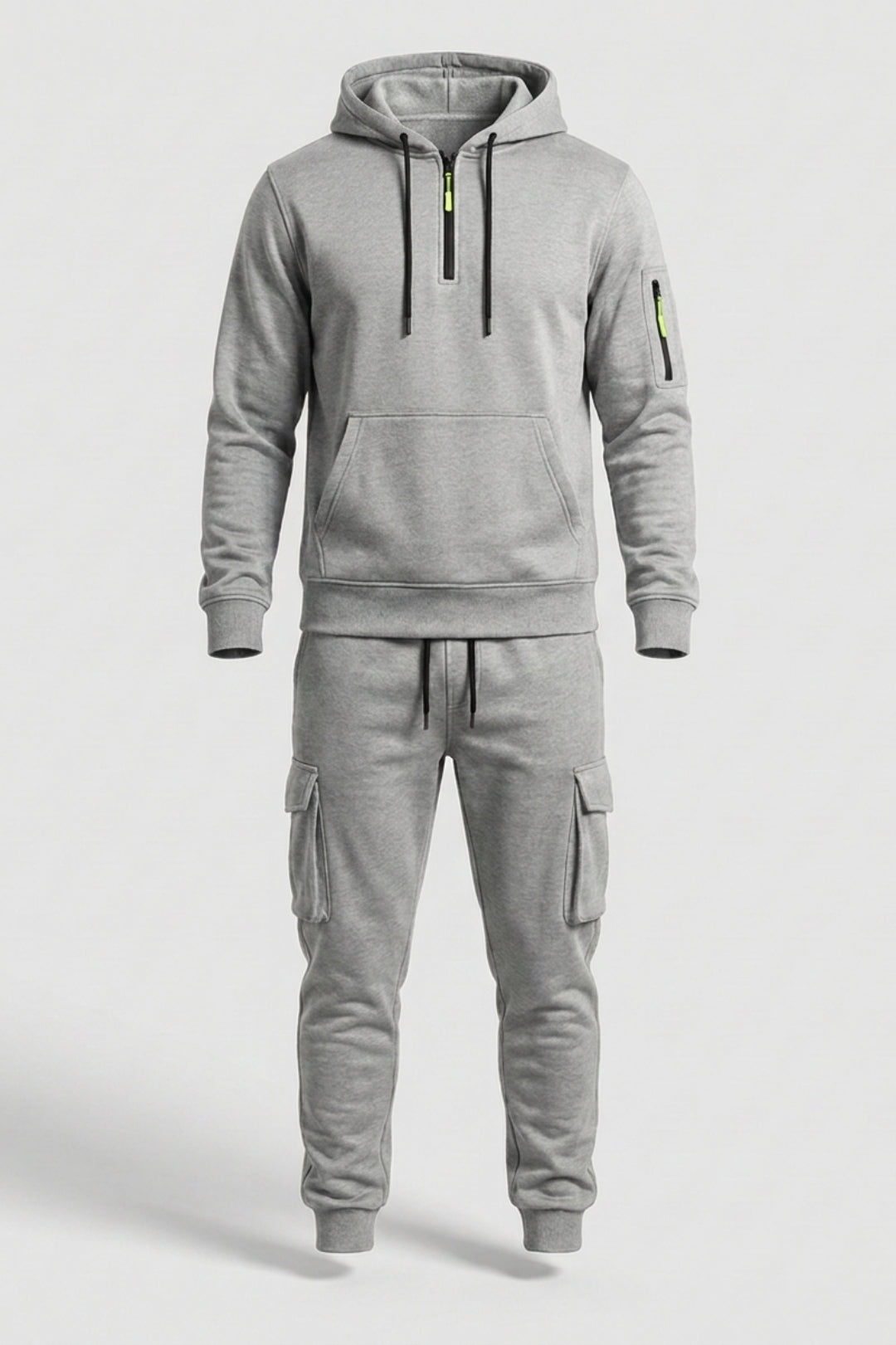 Men's Tracksuit | Half Zip Hoodie & Cargo Joggers