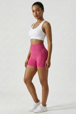 Damessportshorts | Hoge taille | Naadloos & buikcorrigerend