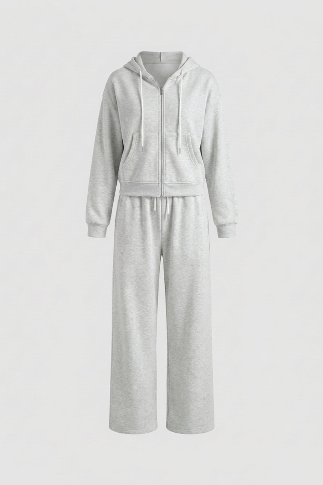 Women's Comfy 2 Piece Tracksuit | Zip Hoodie & Wide Leg Joggers