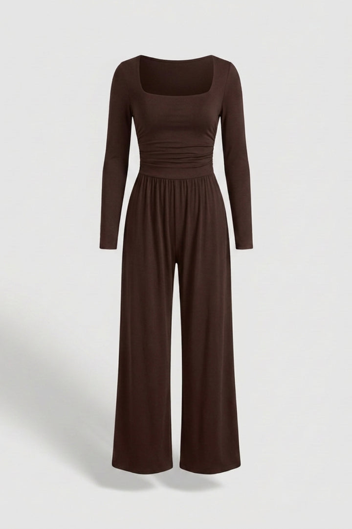 Women's Matching Set | Square Neck Top | Black Co-Ord Set