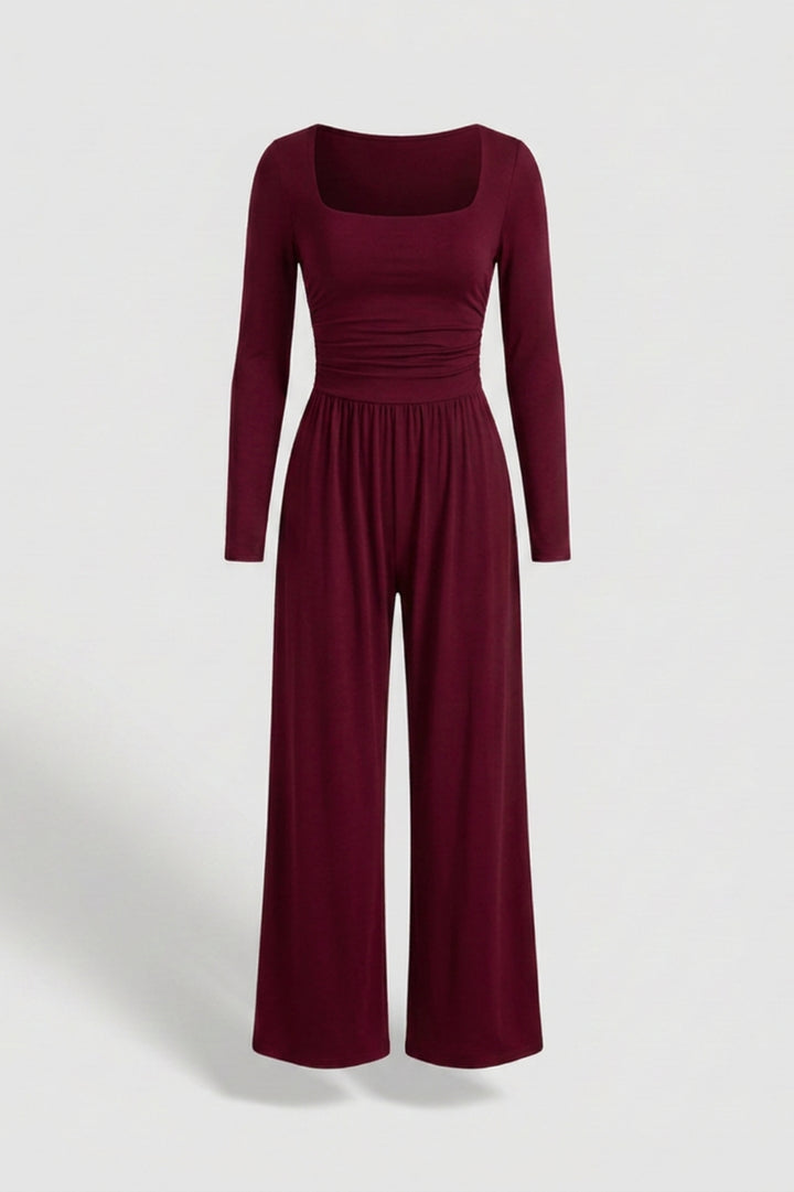 Women's Matching Set | Square Neck Top | Black Co-Ord Set