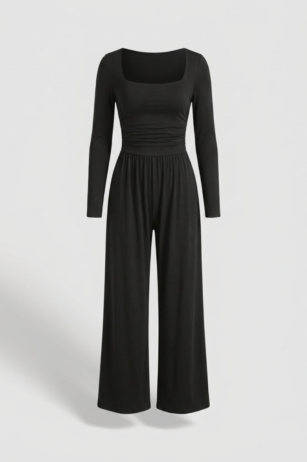 Women's Matching Set | Square Neck Top | Black Co-Ord Set