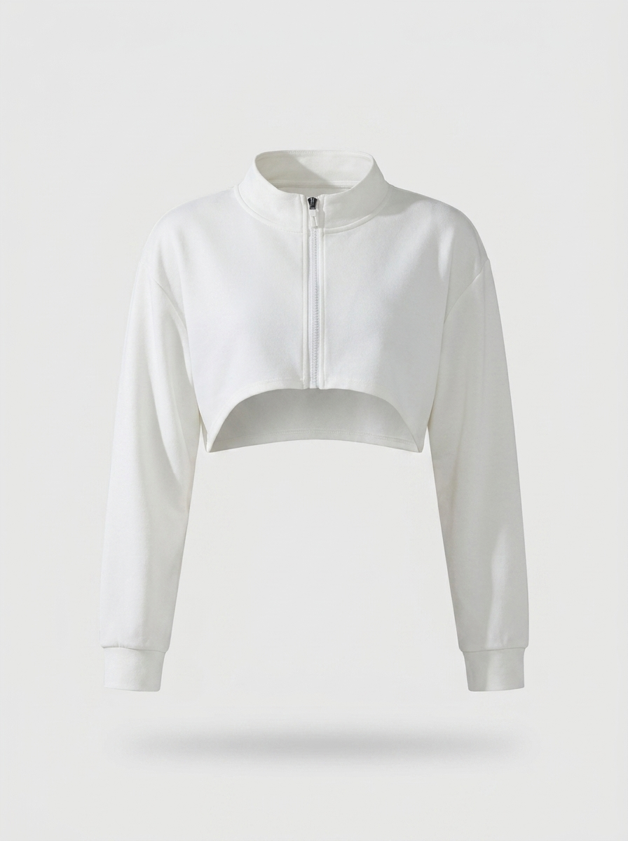 Dames Sport Jacket Top | Cropped Fit | Lange Mouwen