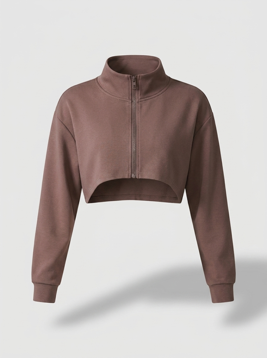 Dames Sport Jacket Top | Cropped Fit | Lange Mouwen