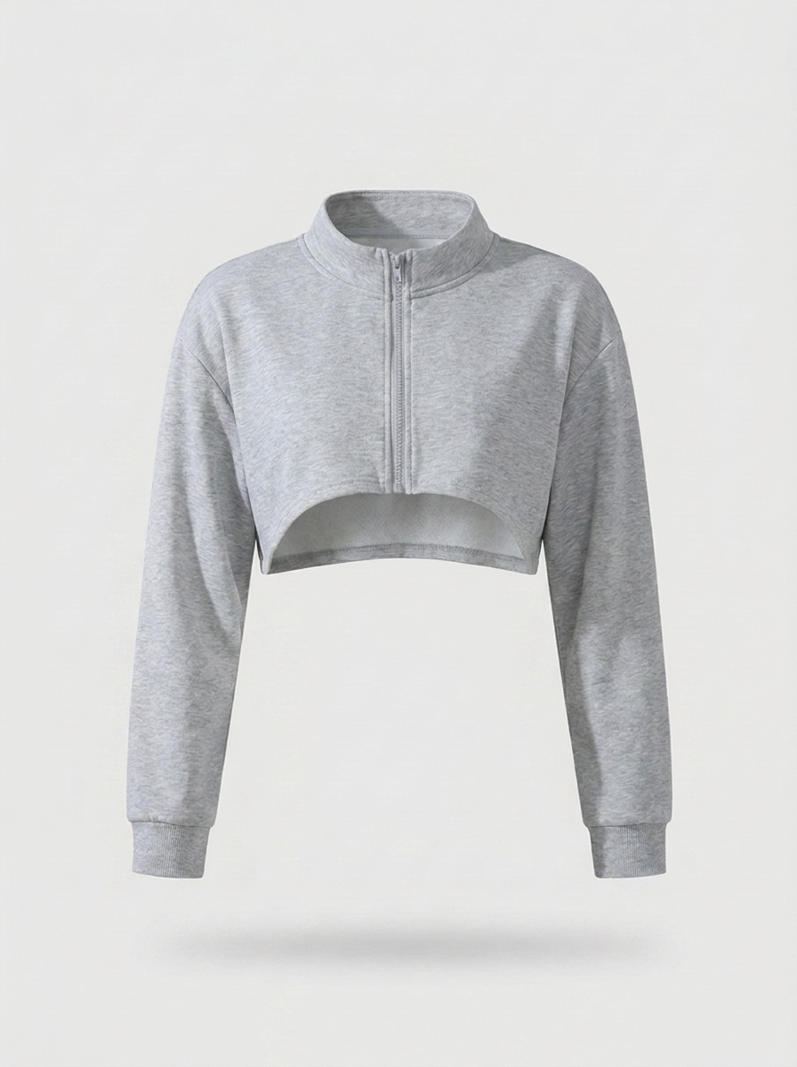 Dames Sport Jacket Top | Cropped Fit | Lange Mouwen