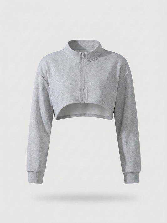 Dames Sport Jacket Top | Cropped Fit | Lange Mouwen